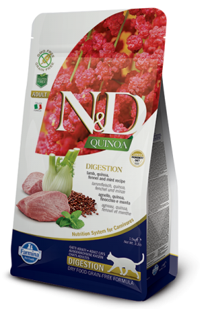 N/D Cat Quinoa Digestion Lamp ягненок, киноа, фенхель и мята 0,3 кг