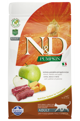 N/D Cat Pumpkin для кошек оленина, тыква, яблоко   1,5 кг. 