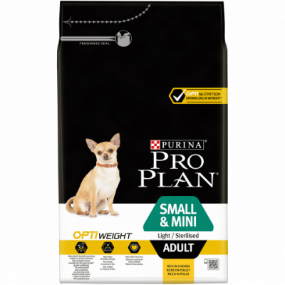 PRO PLAN д/собак, взр. мини. пород, кур/рис, 3 кг