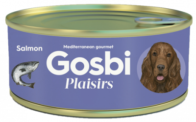 Корм влажный Госби Плэзирс для собак ЛОСОСЬ / GOSBI PLAISIRS SALMON, 185 g				