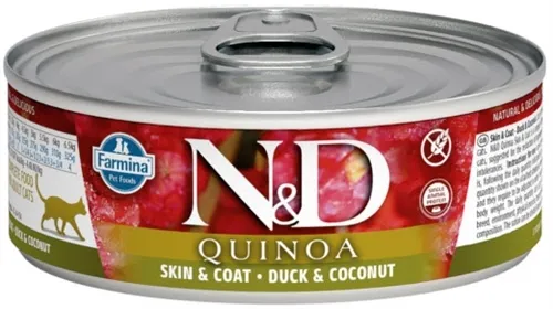 N&D Cat QUINOA Duck&Coconut/Утка с кокосом для кошек 80 г