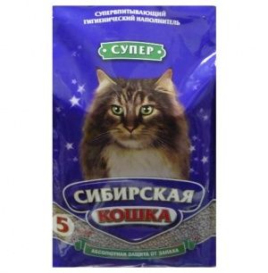 СИБИРСКАЯ КОШКА наполнитель комкующий 5 л СУПЕР