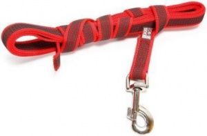 JULIUS-K9 поводок для собак Color & Gray Super-grip 2/300см, без ручки, до 50 кг, красно-серый							