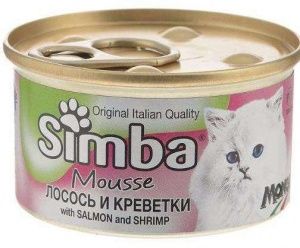 Simba Cat Мouisse  мусс для кошек  лосось/креветки 85 г.