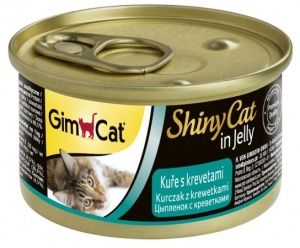 Gimcat консервы для кошек Shiny Cat 70 г Цыпленок/креветки