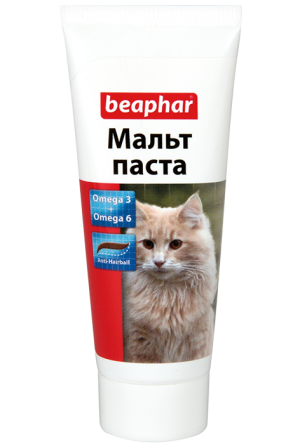 БЕАФАР Мальт-Паста для очищения кишечника для кошек 25 г