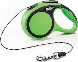 FLEXI рулетка New Comfort XS Mini  (до 8 кг) 3 м, трос, черный/зеленый