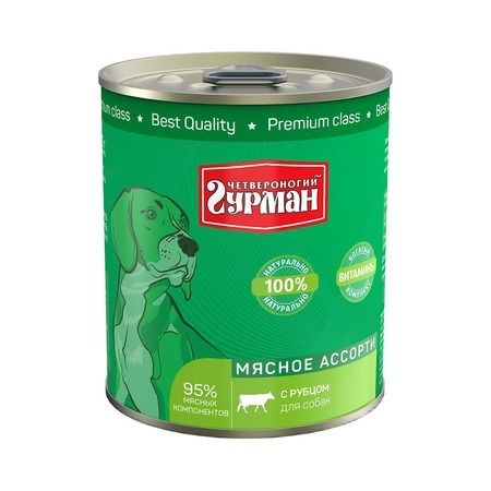 Четвероногоий гурман конс. для собак рубец 340 г.
