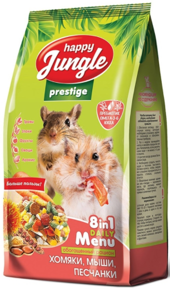 Happy Juppy PRESTIGE корм для хомяков, мышей, песчанок 500г