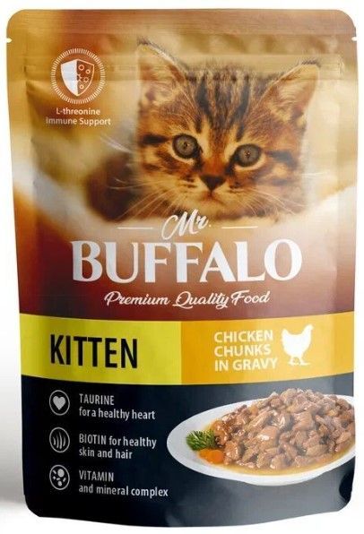 Mr.Buffalo пауч д/котят KITTEN 85г нежный цыпленок