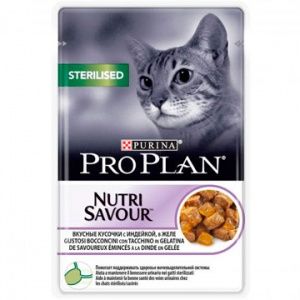 PRO PLAN Sterilised  д/стерилиз. кошек   индейка желе, 85 г 