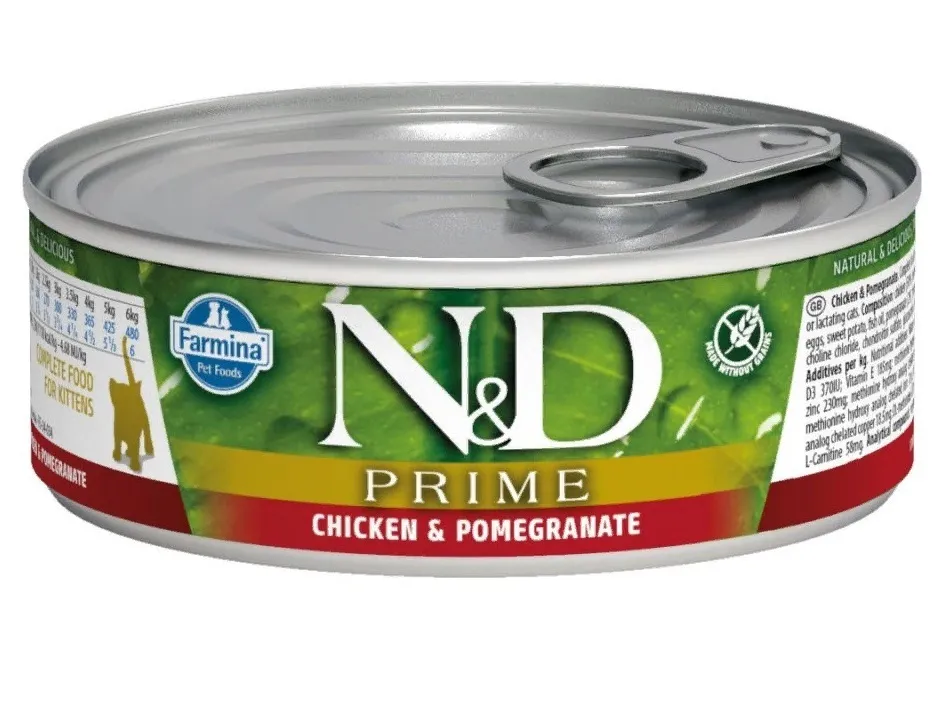 N&D Cat PRIME Chicken&Pomegranate KITTEN / Курица с гран. для котят 80