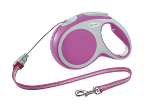 FLEXI рулетка VARIO S  (до 12 кг) 5 м, трос розовая