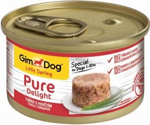 GimDog Pure Delight  тунец  с говядиной  д/собак 85 гр.