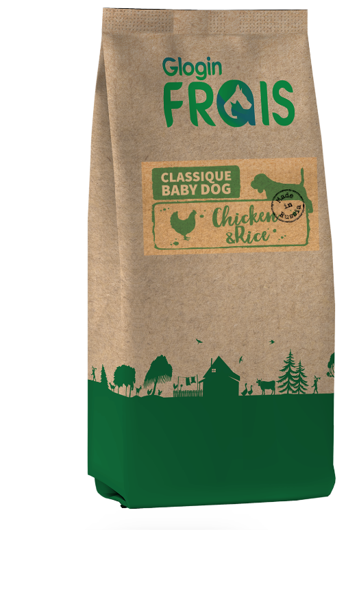 FRAIS CLASSIQUE BABY DOG CHICKEN WITH RICE (СУХОЙ КОРМ ДЛЯ ЩЕНКОВ ВСЕХ ПОРОД КУРИЦА С РИСОМ), 12 КГ						