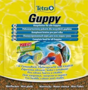 TETRA  Guppy 12 г хлопья корм д/гуппи и др. живород. рыб 