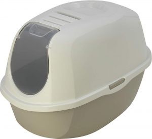 Moderna Туалет д/кош. закрыт. светл. серый  Smart Cat 53*41*39 см