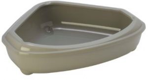 Moderna туалет-лоток угловой Corner Tray 55x45x13h см, серый (28001)		