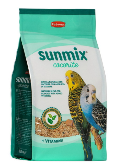 ПАДОВАН SUNMIX cocorite д/волнистых попугаев комплексный/основной 850г