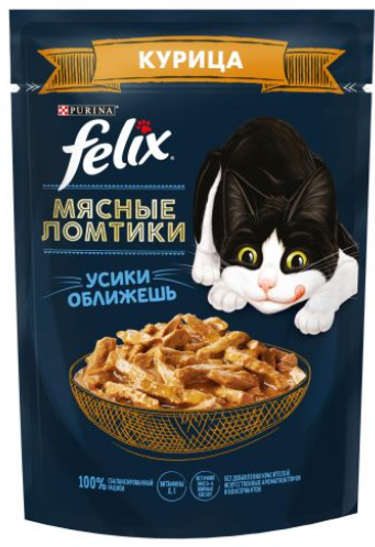 FELIX Мясные ломтики Курица 75г