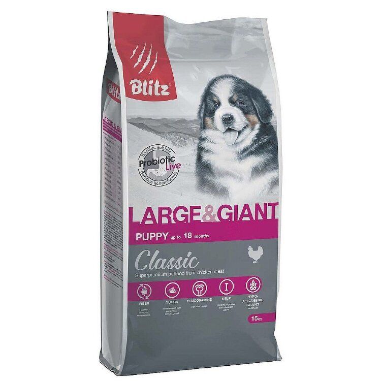 BLITZ PUPPY LARGE & GIANTкорм для щенков крупн.пород 15 к