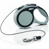 FLEXI рулетка New Comfort XS   (до 8 кг) 3 м, cерый трос