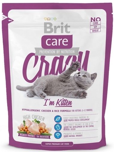 БРИТ 400 г Care Cat Crazy Kitten д/котят берем. кошек