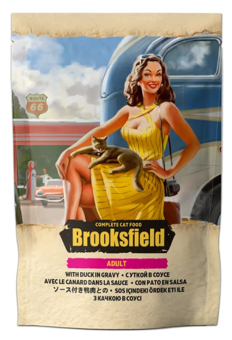 BROOKSFIELD Adult Duck пауч д/кошек Утка в соусе 85г