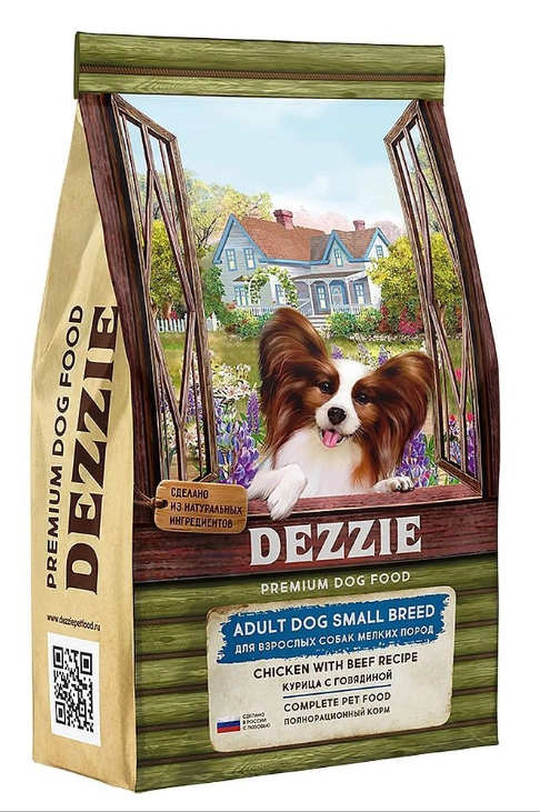 DEZZIE Adult Dog Small Breed Сухой корм для взрослых собак мелких пород 3 кг Курица с Говядиной