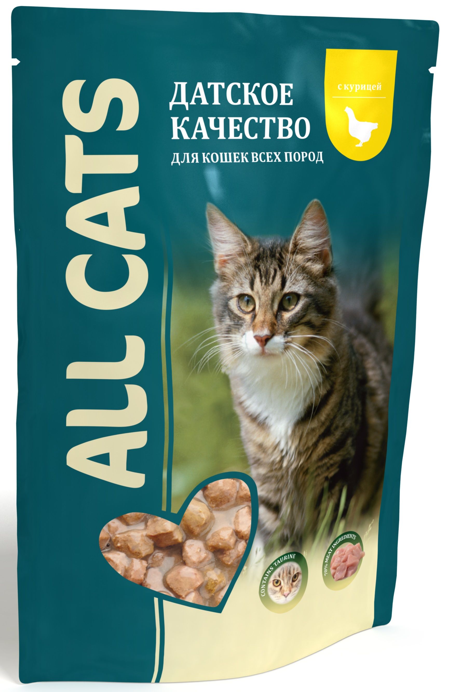 ALL CATS влаж. д/кошек 85 г курица/соус