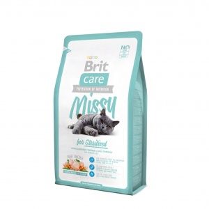 БРИТ 2кг Care Cat Missy for Steril. д/кастриров.котов