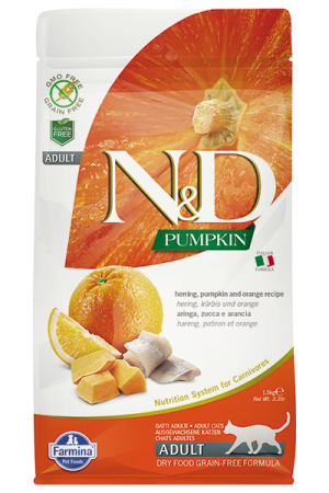 N/D Cat Pumpkin сельдь, тыква, апельсин  1,5  кг.
