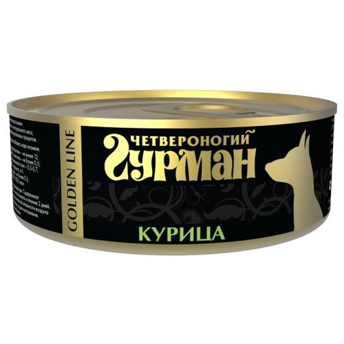 Четвероногий Гурман 100г д/соб."Золотая линия" Курица в желе