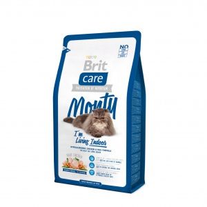 БРИТ 2кг Care Cat Monty Indoor  для кошек живущих в квартире 