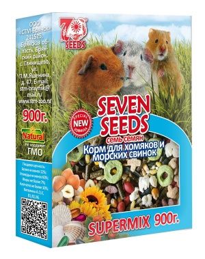 SEVEN SEEDS - SUPERMIX корм д/хомяков и морских свинок 900г.