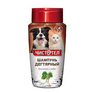 ЧИСТОТЕЛ 220 мл Шампунь от блох универсальный дегтярный
