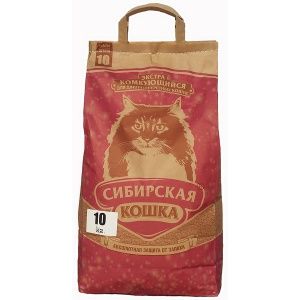 СИБИРСКАЯ КОШКА наполнитель комкующий 10 кг ЭКСТРА