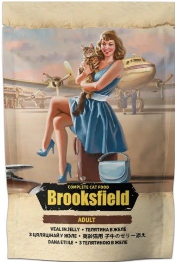 BROOKSFIELD влаж. д/кошек 85г Телятина в желе  Adult Cat Veal