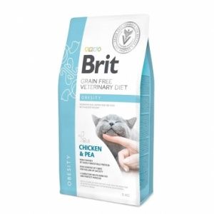 Brit Veterinary Diet Cat Grain free Obesity. Беззерновая диета при избыточном весе и ожирении, 400 гр