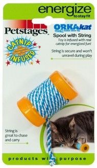 Petstages игрушка д/кошек Орка катушка с веревочкой