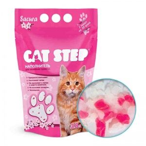 CAT STEP наполнитель силикагель САКУРА 3,8 л.