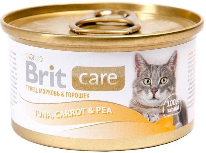 BRIT Care Тунец, морковь и горошек 80 гр