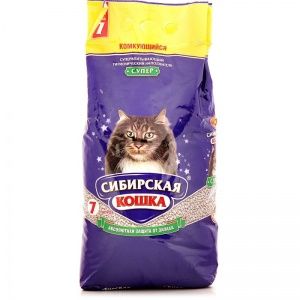 СИБИРСКАЯ КОШКА наполнитель комкующий 7 л СУПЕР 