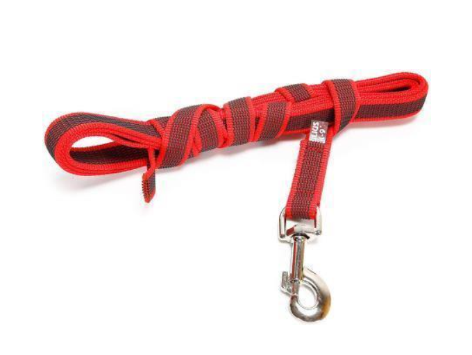 JULIUS-K9 поводок для собак Color & Gray Super-grip 2/500см, без ручки, до 50 кг, красно-серый 