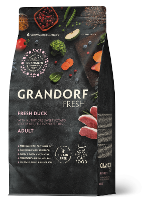 GRANDORF Fresh Cat ADULT Duck&Sweet Potato (Свежее мясо утки с бататом для кошек) 400 г