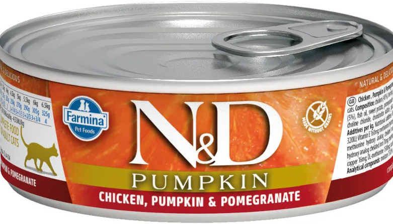 N&D Cat PUMPKIN Chicken&Pomegranate/ Курица c тык. и гран. для кош. 80