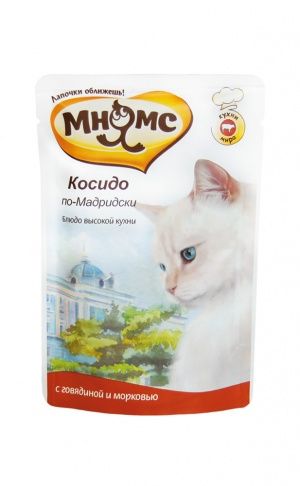 МНЯМС паучи д/кошек Косидо по-Мадридски (говядина с морковью)  85 г.
