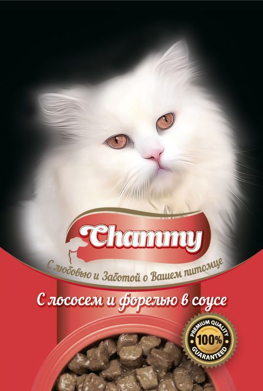 Chammy влажный для кошек 85 г. лосось/форель