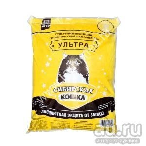 СИБИРСКАЯ КОШКА наполнитель комкующий 20л УЛЬТРА 