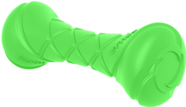 PitchDog Игровая гантель для апортировки, длина 19 см, диаметр 7 см, салатовая 